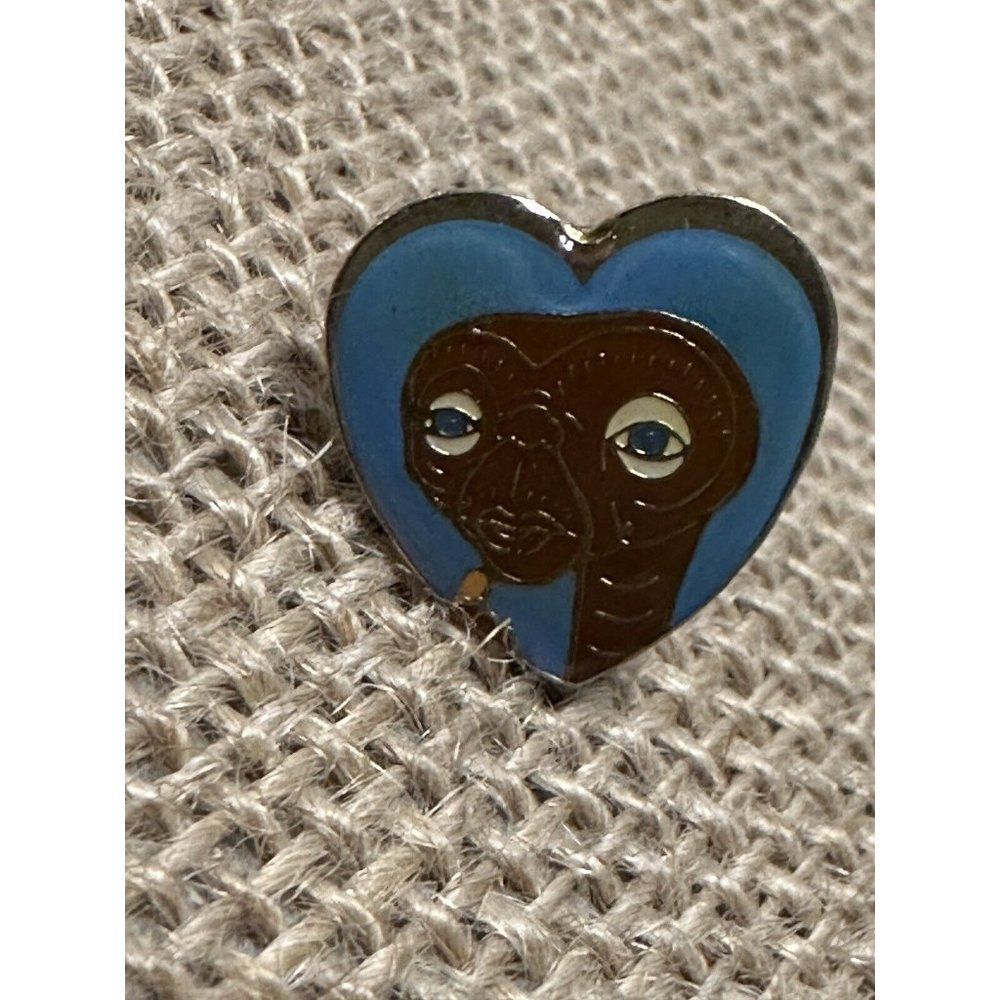 VINTAGE 1980's  E.T. EXTRA TERRESTRIAL ENAMEL PIN BROOCH Drew Barrymore